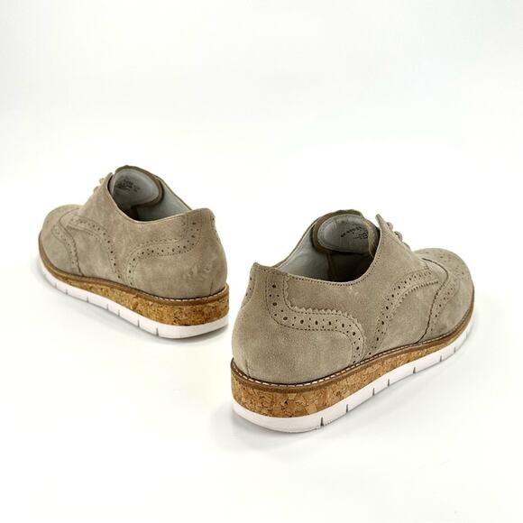 Gabor Men Comfort Optifit Oxford Sz 8 Tan Suede Wingtip Casual Lace-Tie Sneakers main image 14